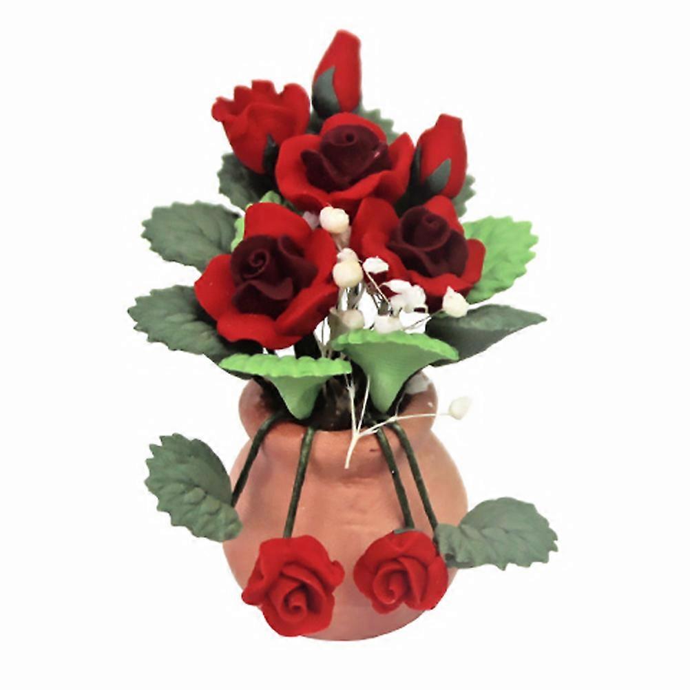 Mini Flower Pots For Crafts Mini Potted Plant House Accessories Assorted .1X3.1CM Play 1Pcs