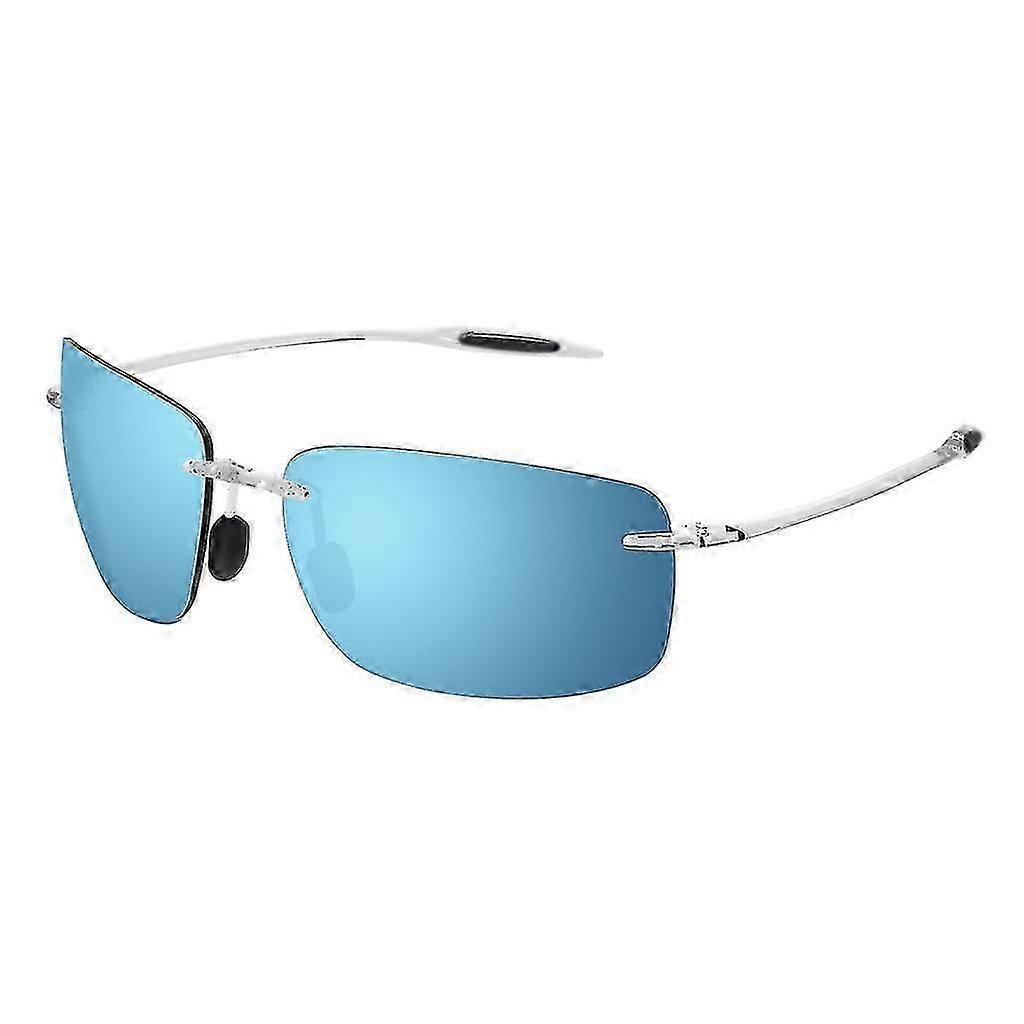 The Matrix Classic Polarized Sports Rimless Sunglasses Men Driving Rectangle Ultralight Frame Sun Gl