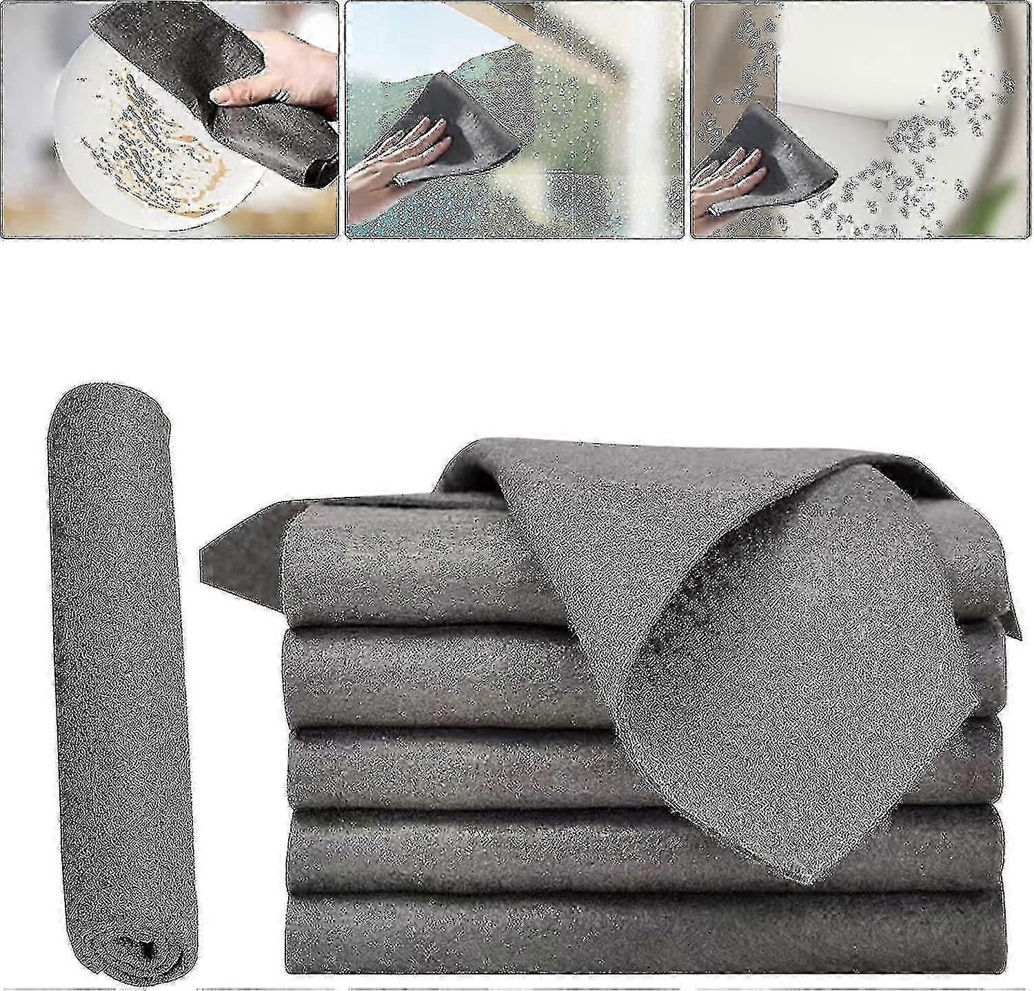 قماش تنظيف سحري سميك ، خرق قماش تنظيف زجاجي من الألياف الدقيقة ، أقمشة تنظيف قابلة لإعادة الاستخدام U