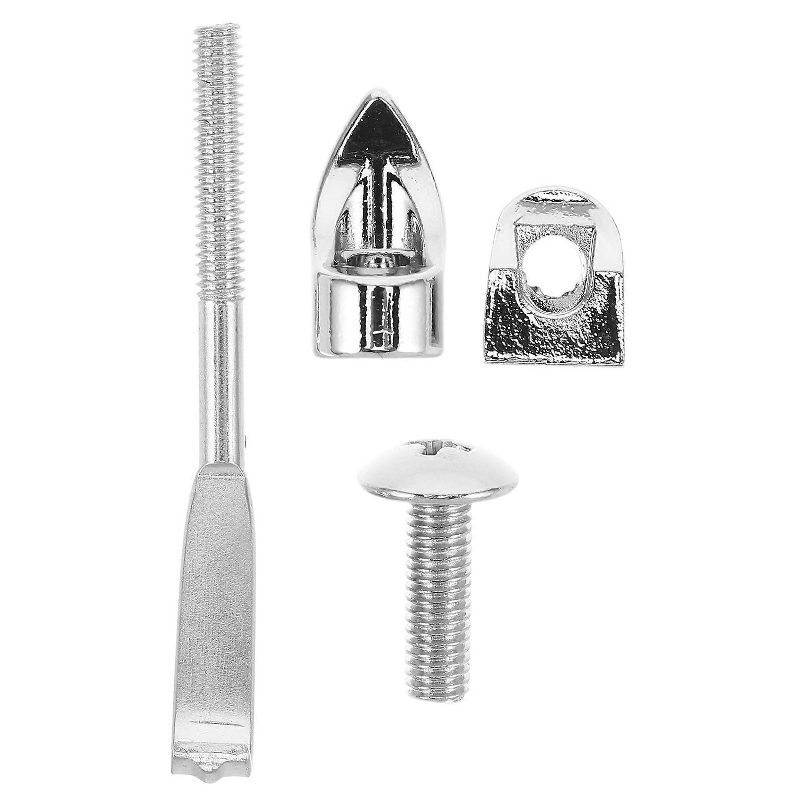 Banjo Repair Tool Kit Banjo Musical Instruments Bracket Hook Replacement Silver 5.50X0.50X0.30cm Instrument Maintenance 4Pcs