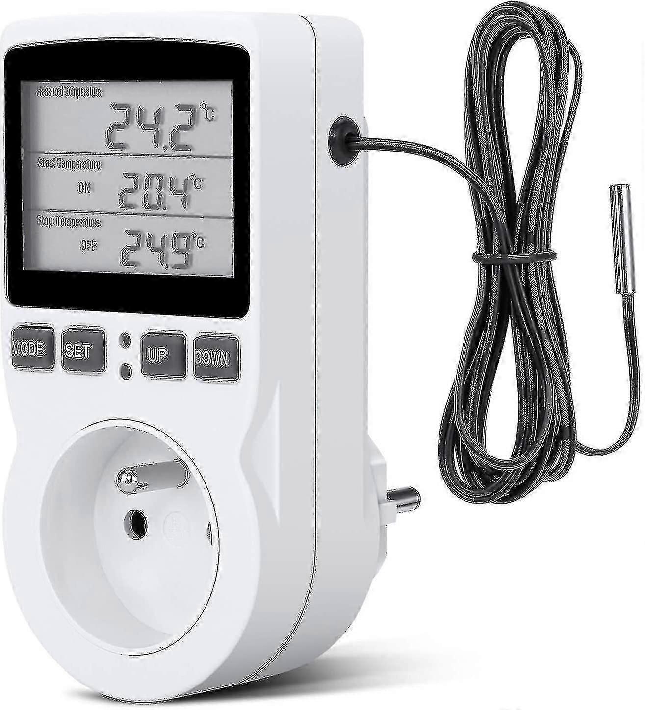 Digital Cooling/Heating Thermostat Socket with LCD Display