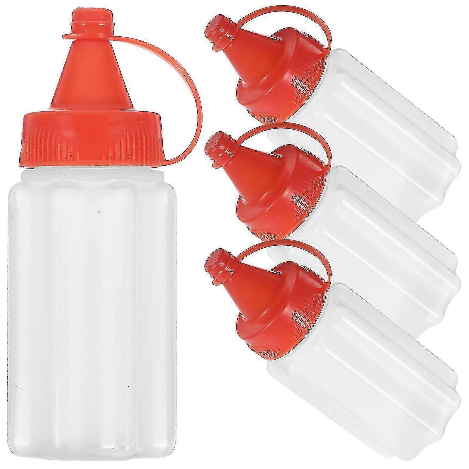 4pcs Squeeze Bottles Reusable Condiment Bottles Condiments Squeeze Bottles Jars