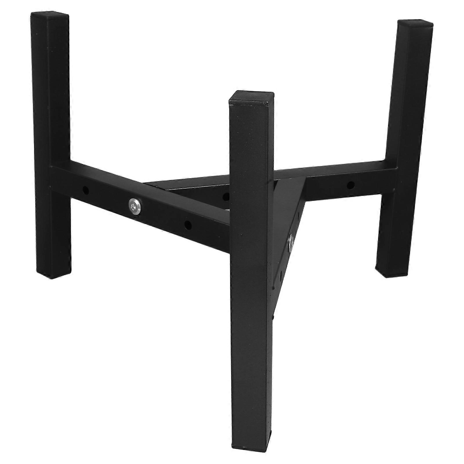 Flower Display Stand Metal Plant Shelf For Room Balcony Indoor Plants Black 19.50X19.50X19.50CM Durable 1Pack
