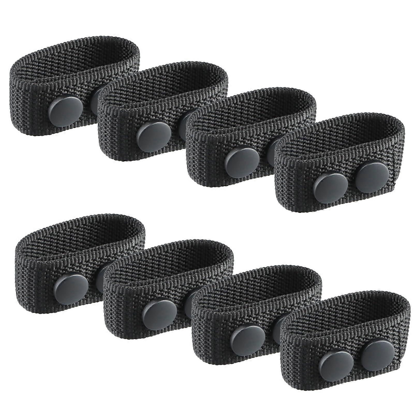 Belt Loop Pack of 8 Nylon Duty Belt Keeper with Double Press Studs
