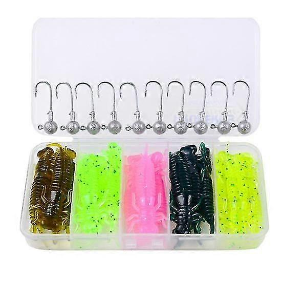Fishing Lure Artificial Bait with Fish Hooks Super Soft Flexible Bite-Resistant Vibrant Color Simulation Swimbait Fishing Tackle Accessories