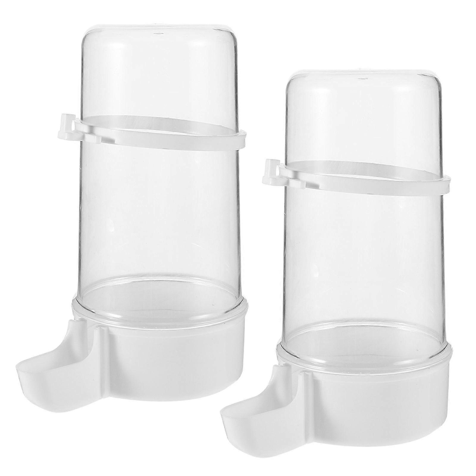 4pcs Automatic Bird Feeder: Chick And Quail Water Feeder Plastic Bird Water For Poultry Stable Base Parrot Accessory Food Container