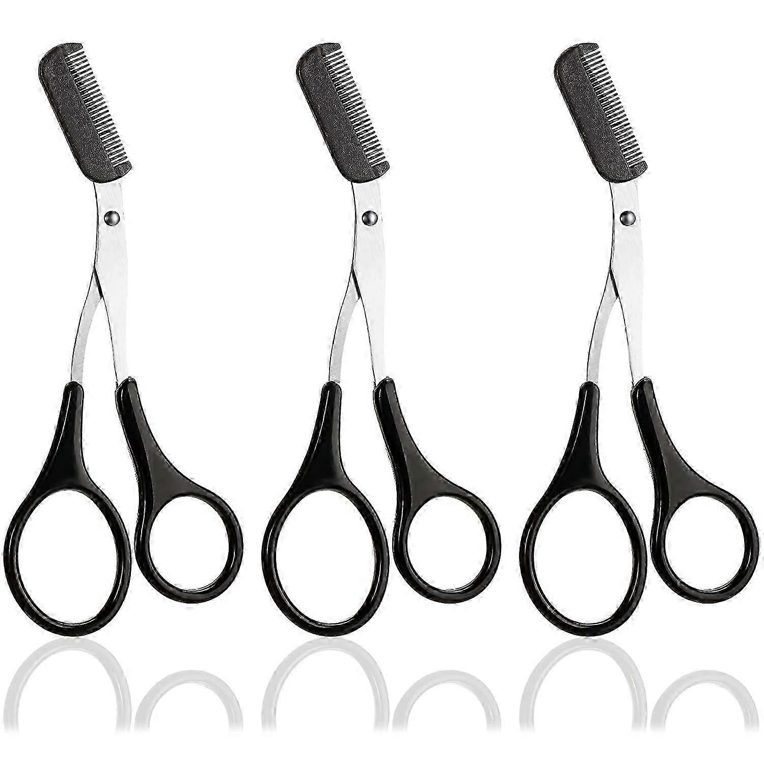 Eyebrow Scissors with Comb Non-Slip Grip