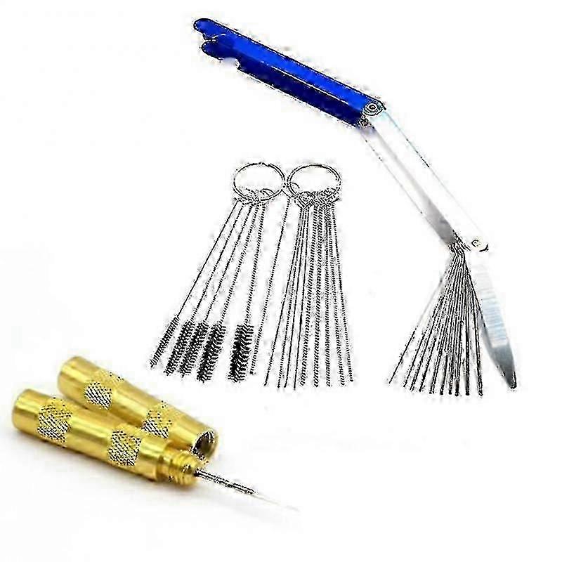 Carburetor Cleaning Kit With Removal Needles And Brush Cleaner Tools
