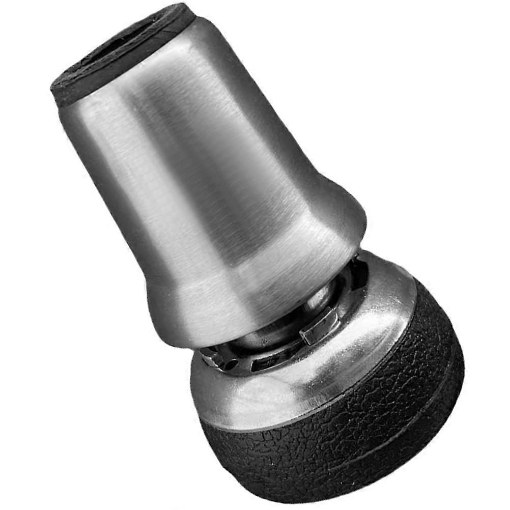 Skid Resistant Rotating Cane Tips with Stainless Steel Ends – Non Slip Replacement Foot Pads for Walking Sticks, Trekking Poles, and Crutches –