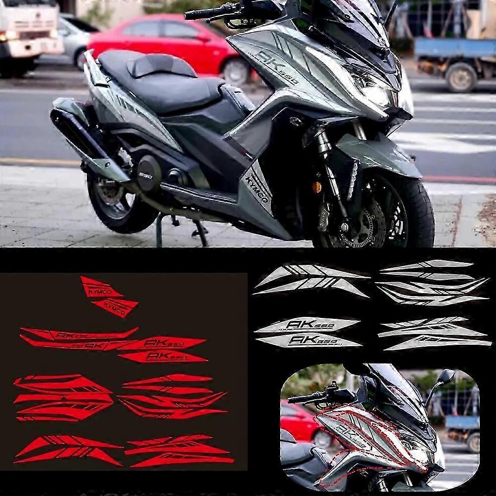 Motorcycle headlight fairing stickers, decals, emblems for a Certain Brand AK550
