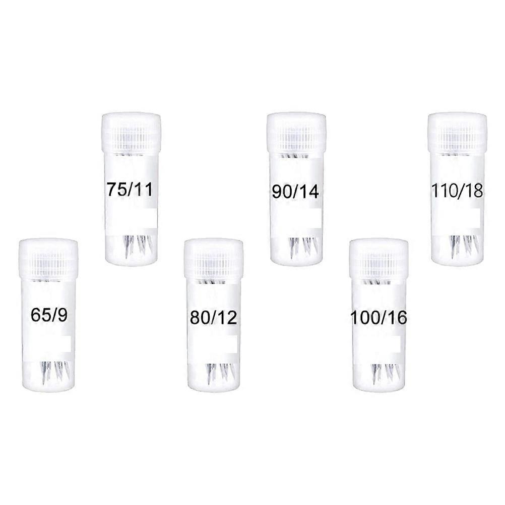 Sewing Machine Needle Heavy Duty Needles With Storage Box Silver 4X0.1cm Not Easy to Bend 60Pcs