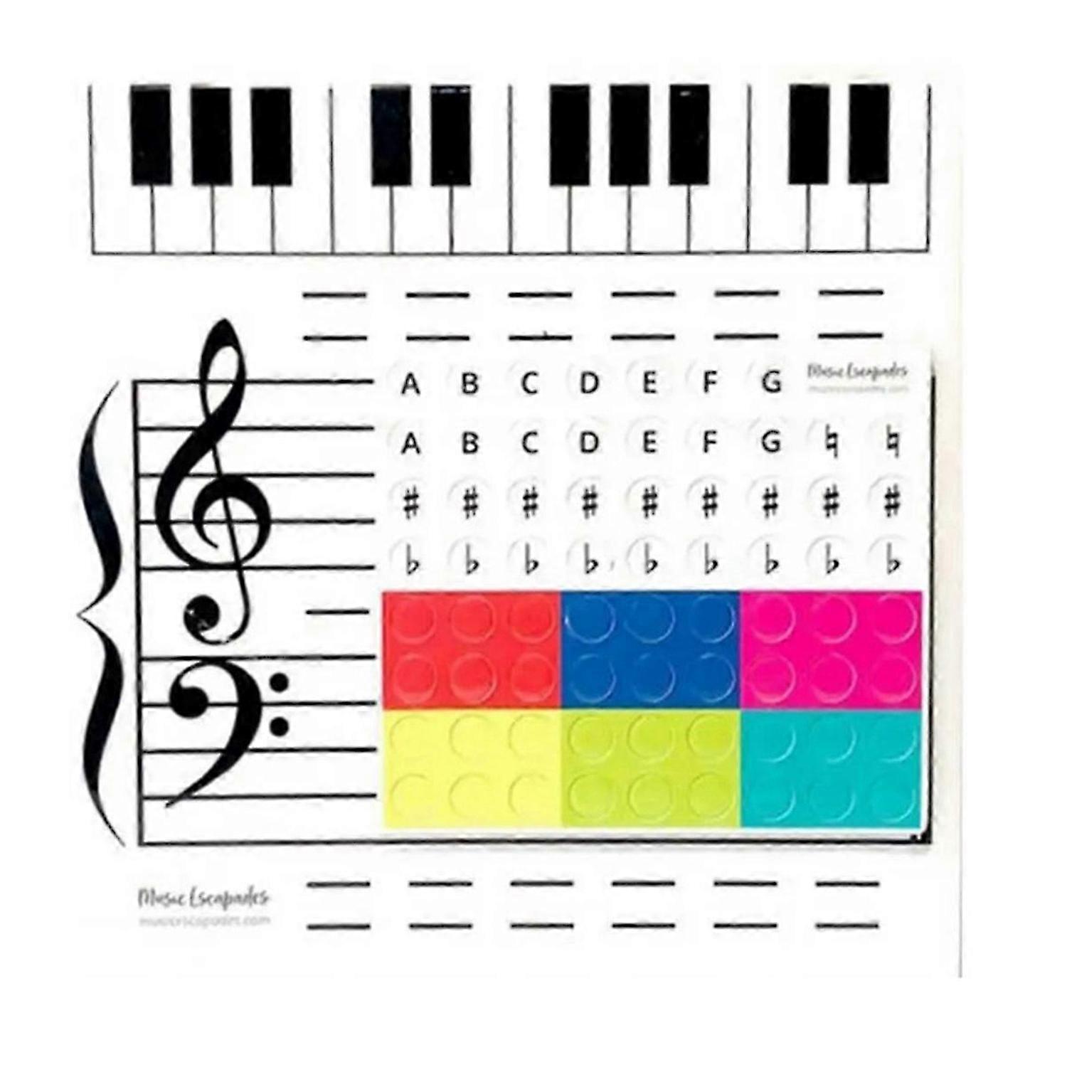 Magnetic Music Staff Board Erasable Paper Enjoyable Musical Instruction Whiteboard Toy for Kids