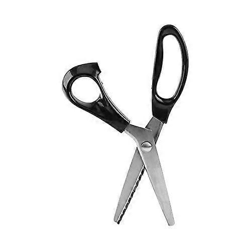Pinking Scissors for Sewing, 7 mm Professional Fabric Craft Scissors with Round and Triangle Edges for Dressmaking