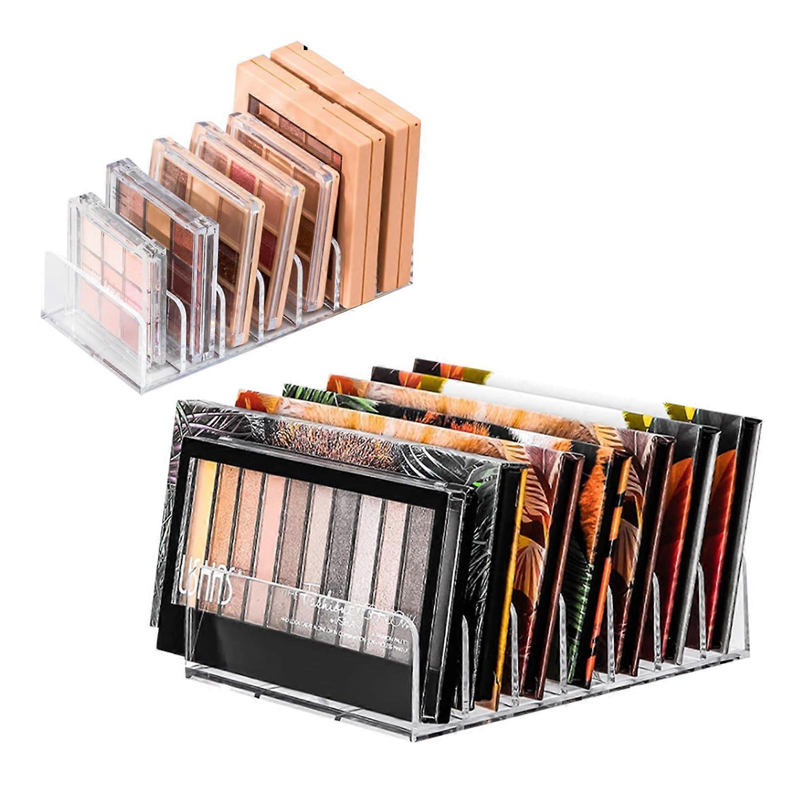 Pack of 2 Eyeshadow Organiser Transparent with 7 Compartments 2 Sizes