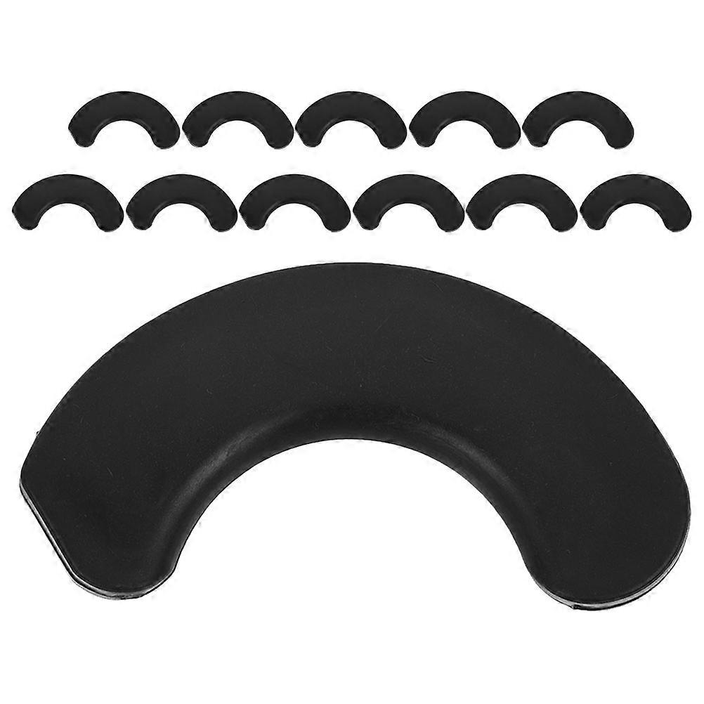 Gym Tools Dumbbell Shock Absorbing Cushion Pads For Gym Equipment Home Gym Use 7.00X3.80X0.40CM Impact Reduction 12Pcs