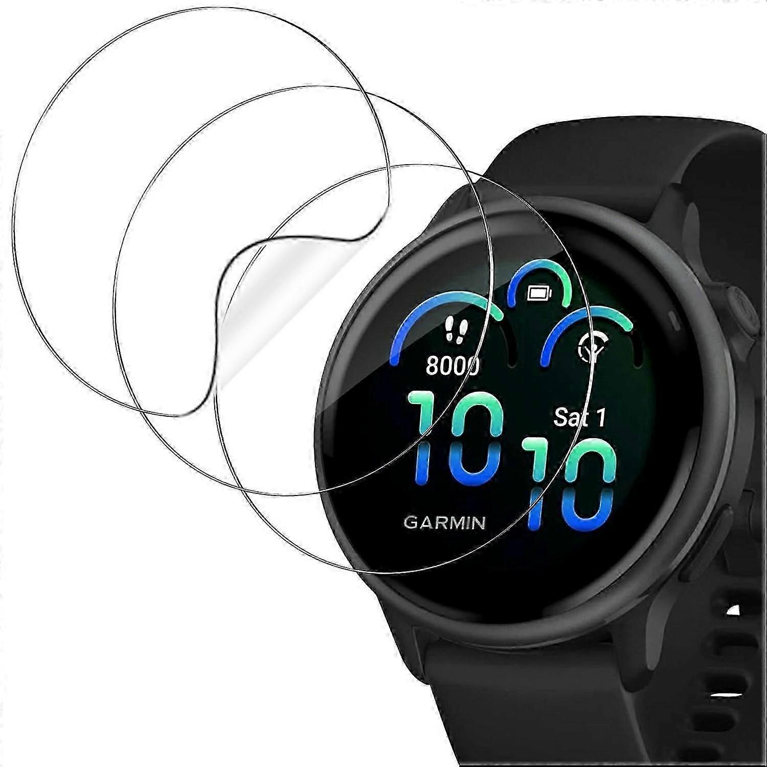 3 τεμάχια για Garmin Vivoactive 6 TPU Προστατευτικό οθόνης ρολογιού αντι-γρατσουνιάς HD Clear Hydrogel Film