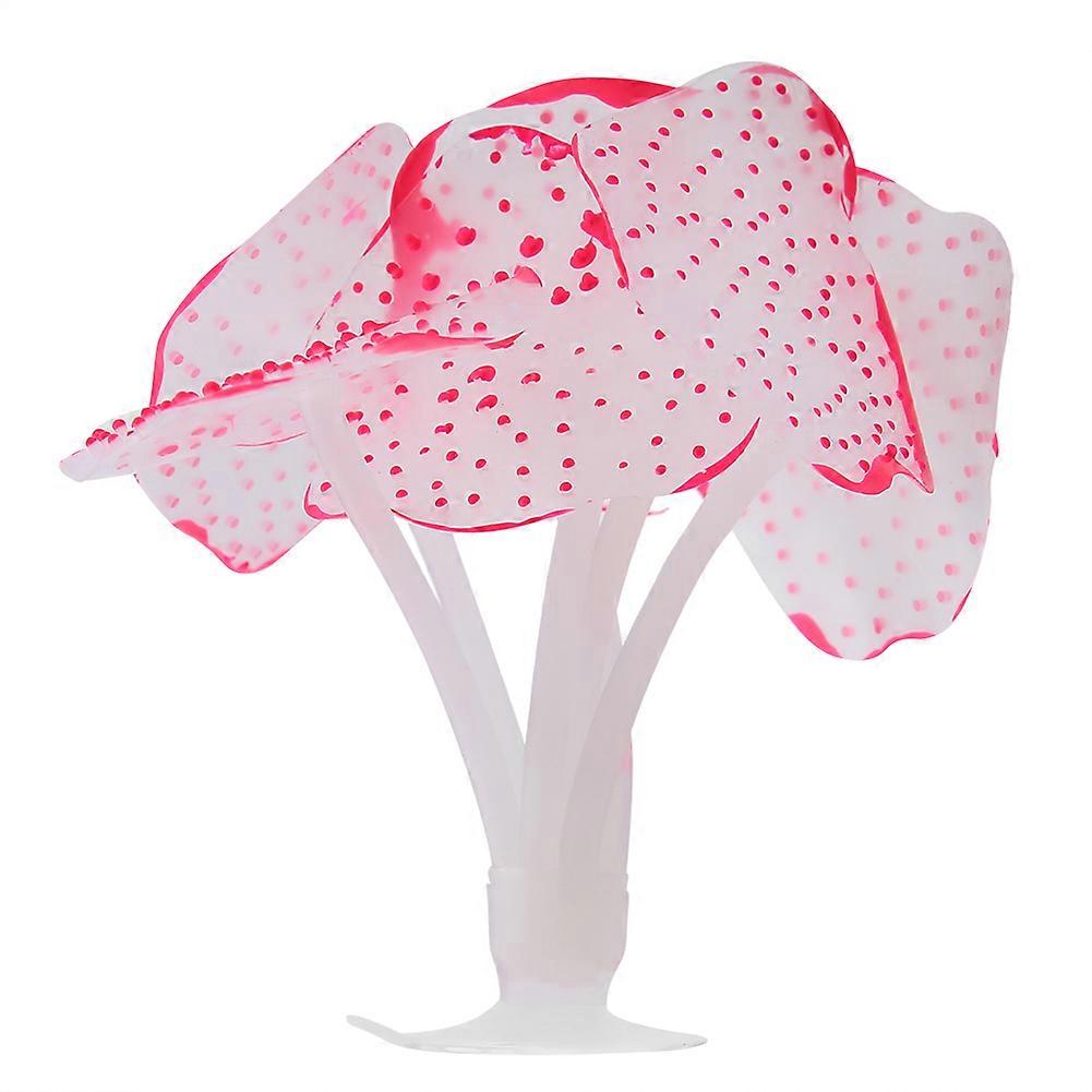Aquarium Simulation Silicone Artificial Coral Fish Tank Decoration Ornament Red