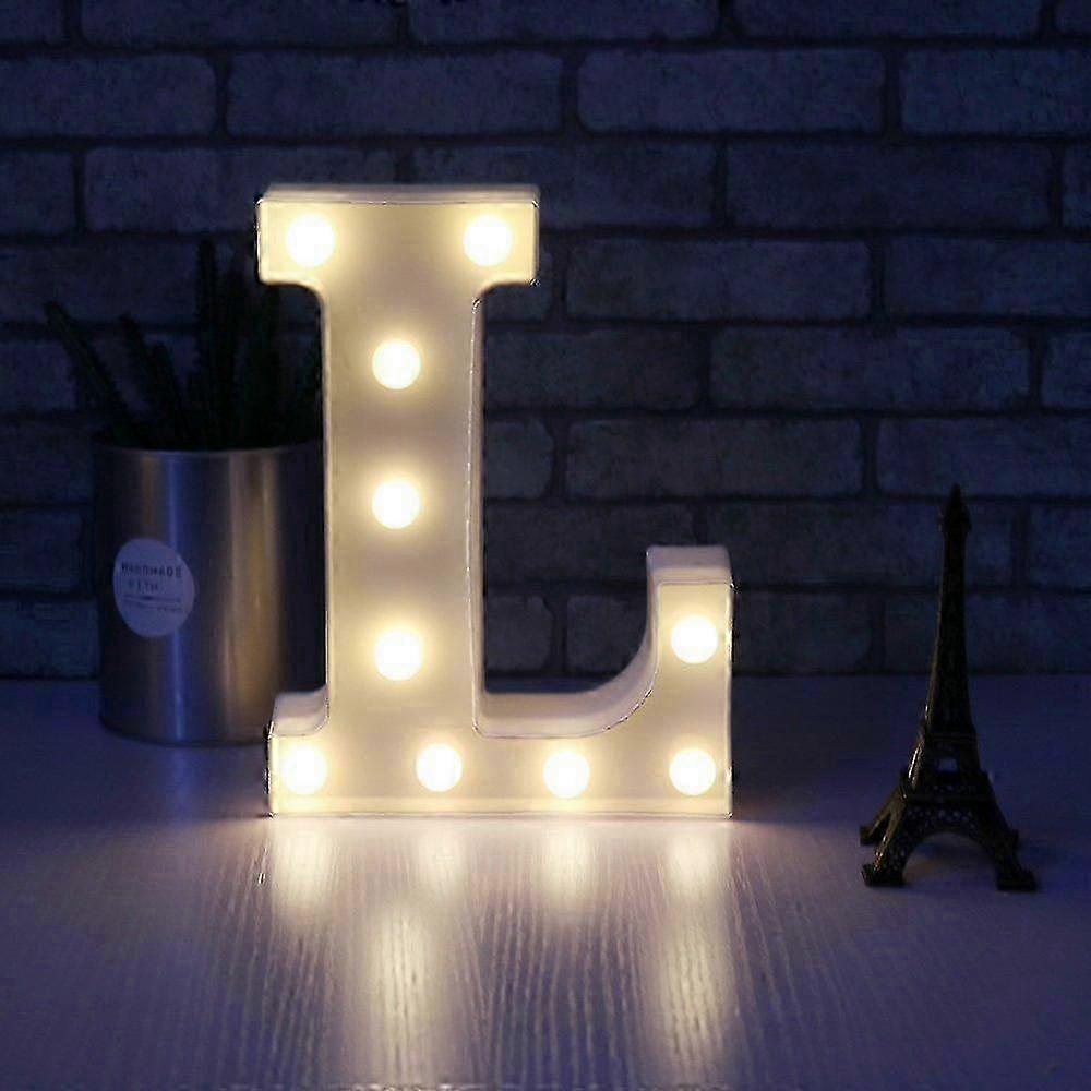 Wireless Timer and Dimmable Remote LED Light Up Letter L Shaped Alphabet Display
