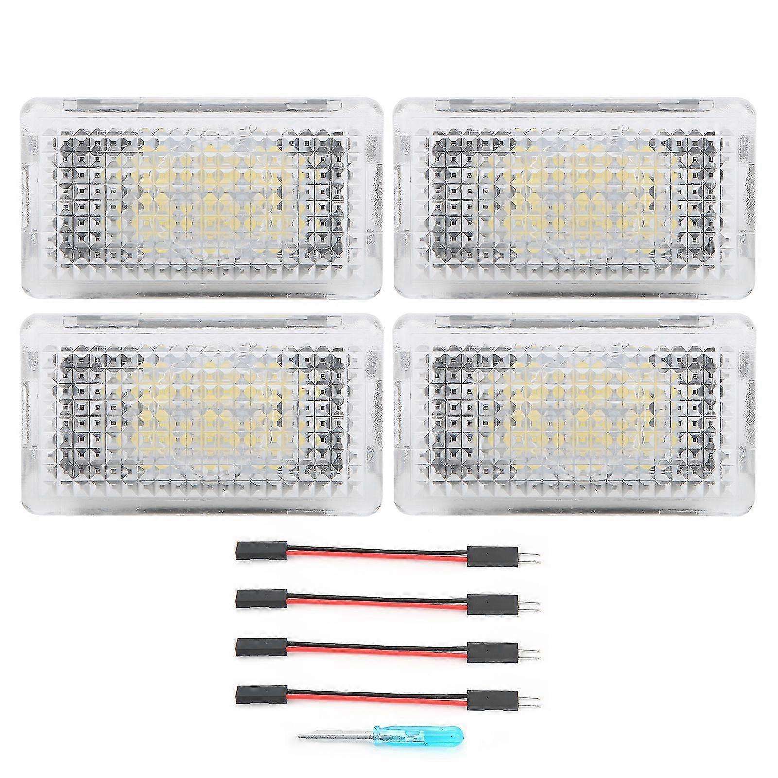 4pcs Car Footwell Light Ultra Bright Atmosphere Lamp Replacement for Certain Brand Model 3 2018-2021 White
