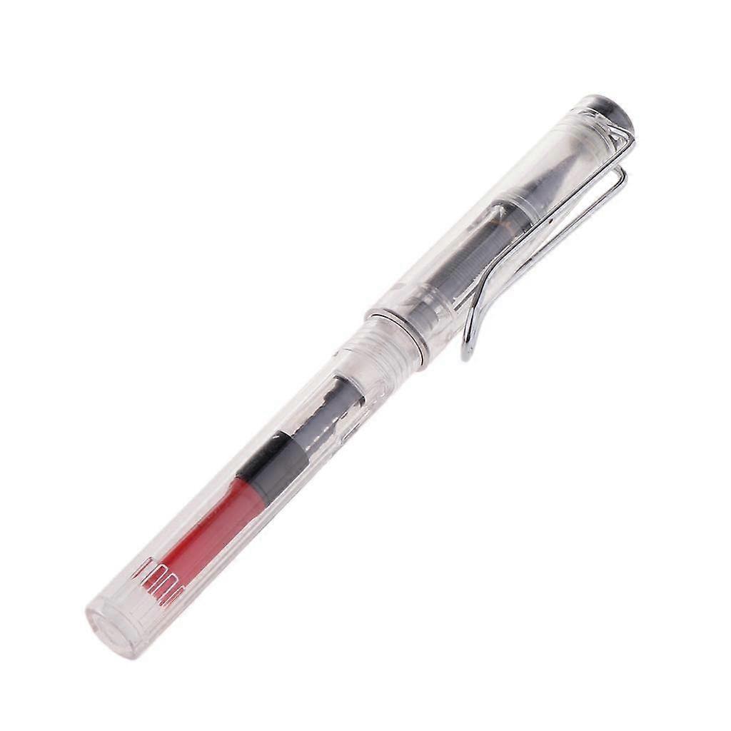 Refillable fountain brush pen, flexible brush tip for Chinese sumi calligraphy, painting, drawing, writing, signature, transparent.