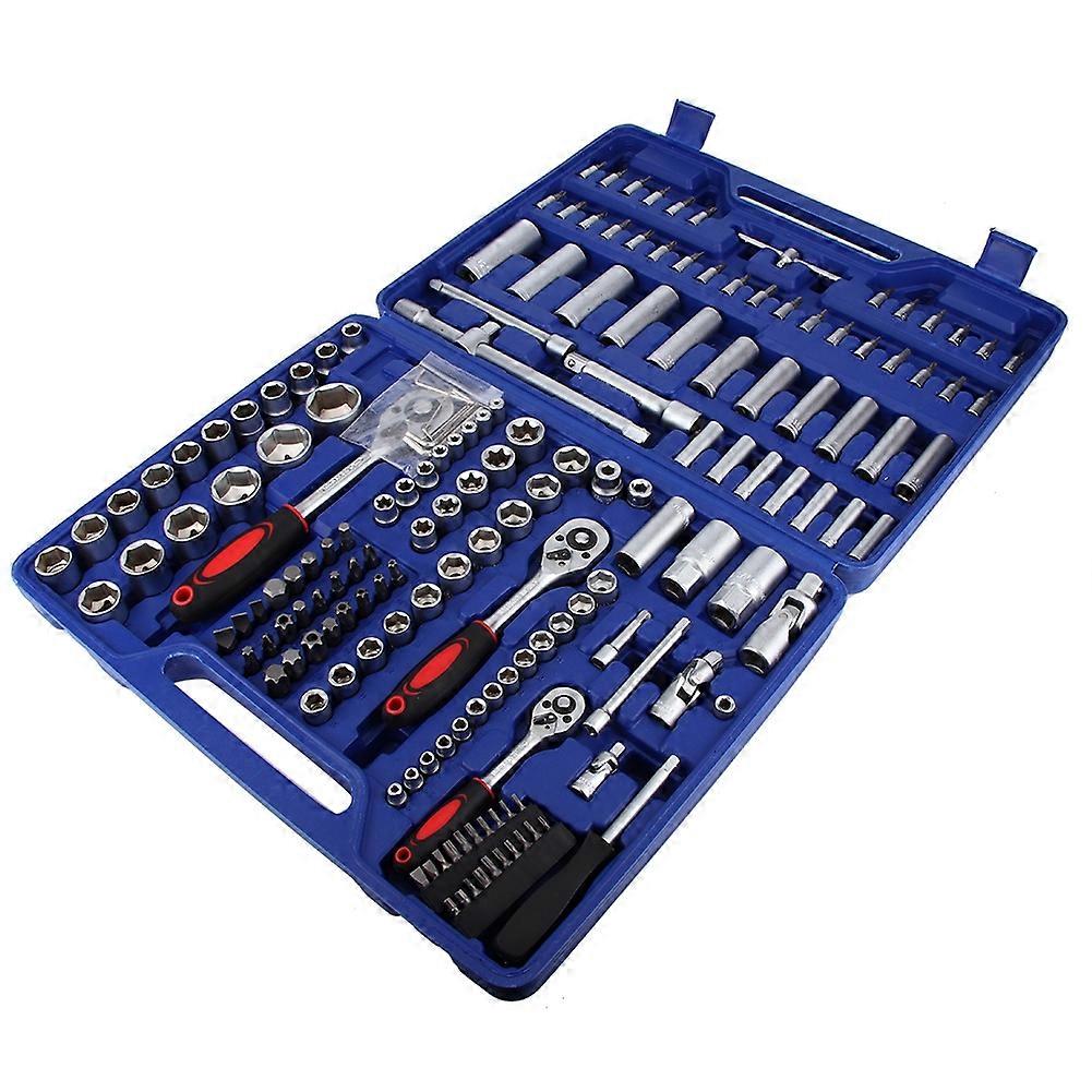 108pcs 1/2in 1/4in Socket Sleeve Wrench Combination Set Auto Repair Hand Tools