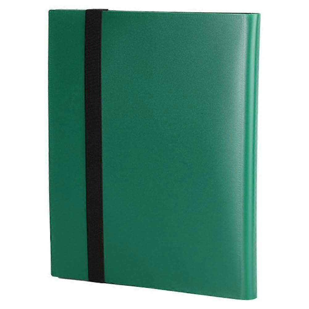 "Large Waterproof and Dustproof Card Collection Book for Board Games, Green Color, Durable Material"