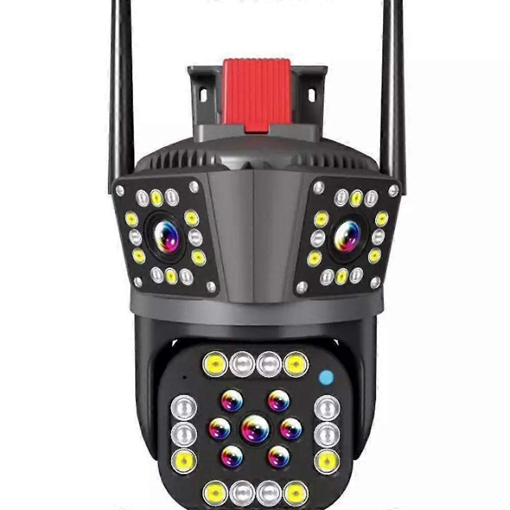 6K 4MP WiFi Surveillance Camera Outdoor Three Lens Three Screen Protection Motion Detection PTZ IP Security Survalance Camera