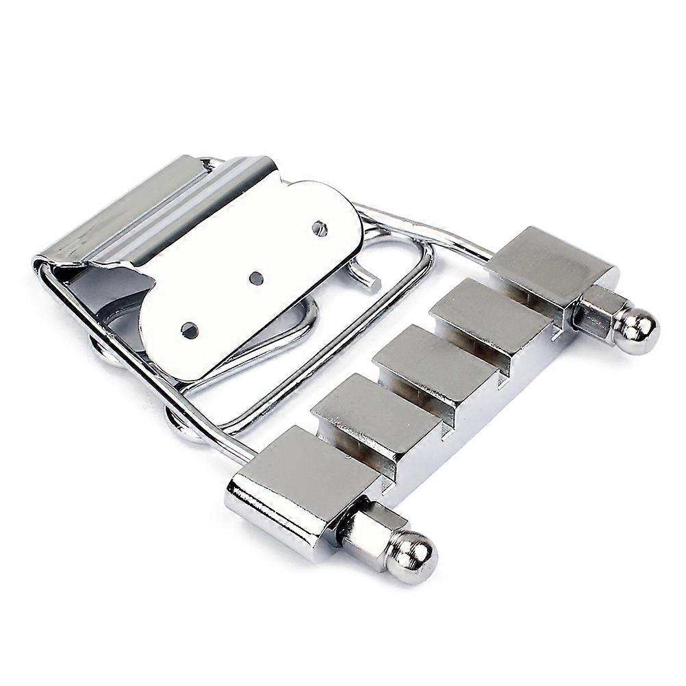 Four String Tailpiece Bridge For Music Practice Diy Projects Silver 1Set