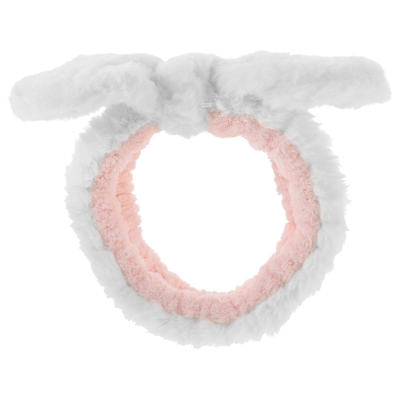 Women Spa Headband Waterproof Non-slip Adjustable Rabbit Ears Design 1Set