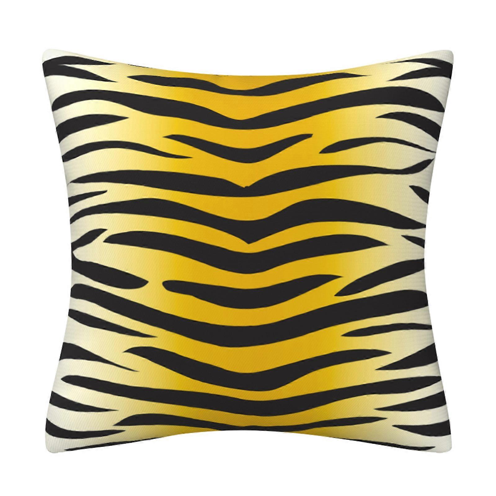 Leopard Print Throw Pillowcase Soft Short Plushie Cushion Cover Durable Machine Washable For Interior Design