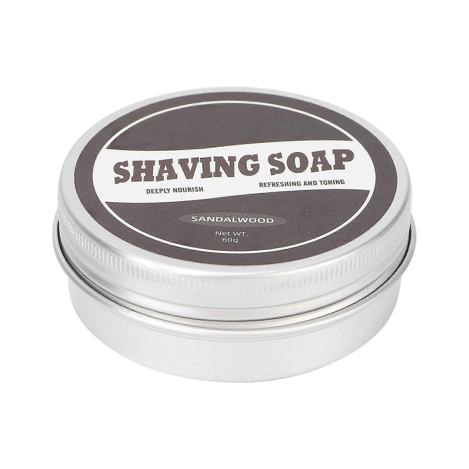 Men's Shaving Soap Rich Foam Mild Safe Non Irritating Beard Shaving Soap for Home Salon 2.12oz