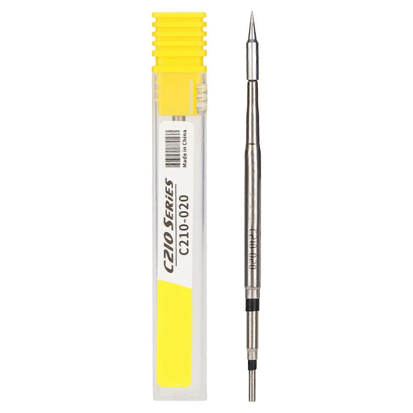 Universal Iron Tips C210‑020 Straight Tip for T210 T26 Soldering Station Handle Welding Consumables Tool