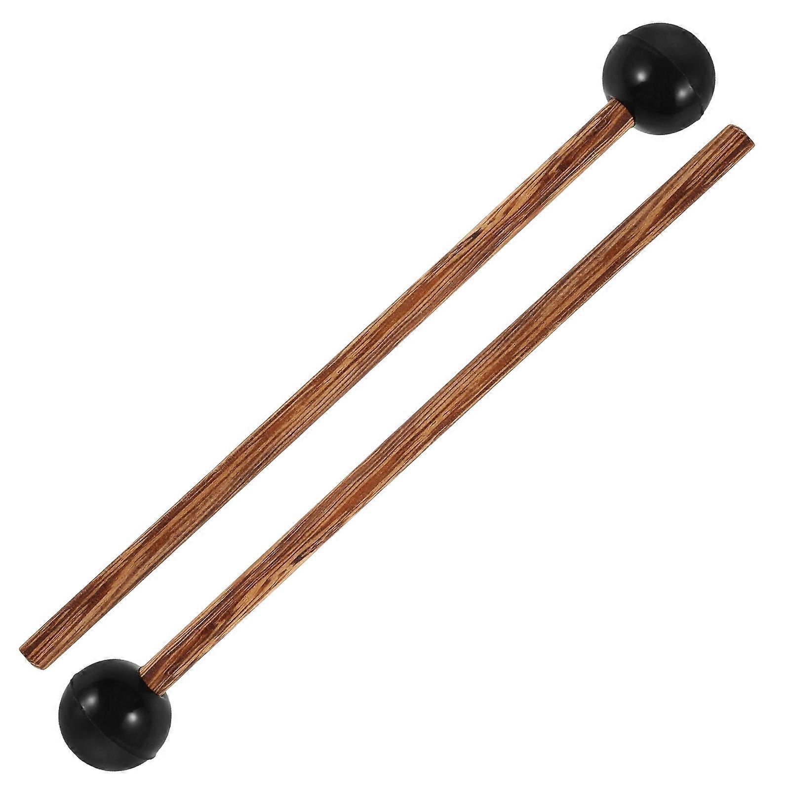 Rubber Head Drumsticks for Hollow Drums – Durable Marimba Mallets with Ergonomic Grip for Home and School Percussion Use