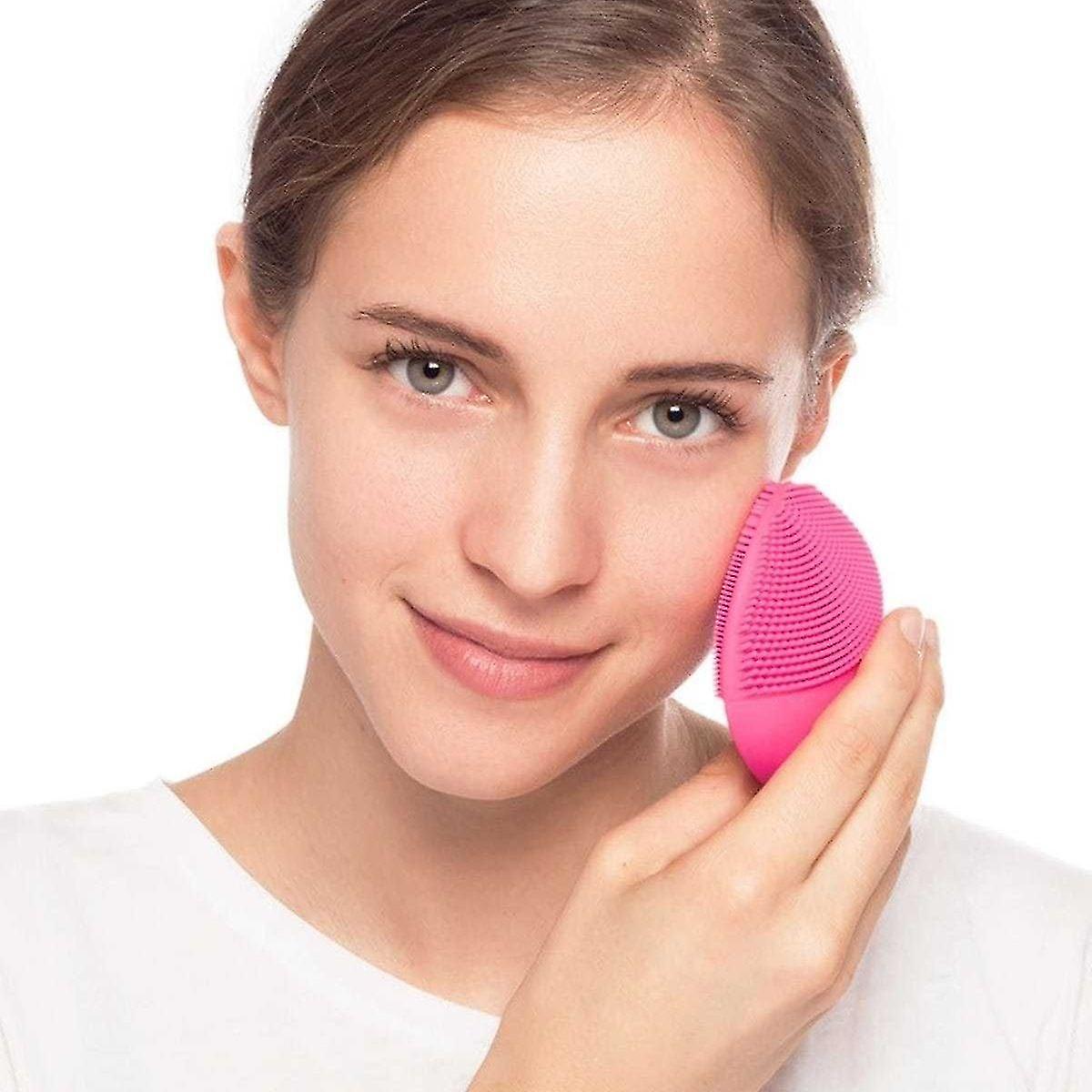 Silicone Facial Cleansing Brush, Waterproof Sonic Face Cleanser, Portable Mini Devices