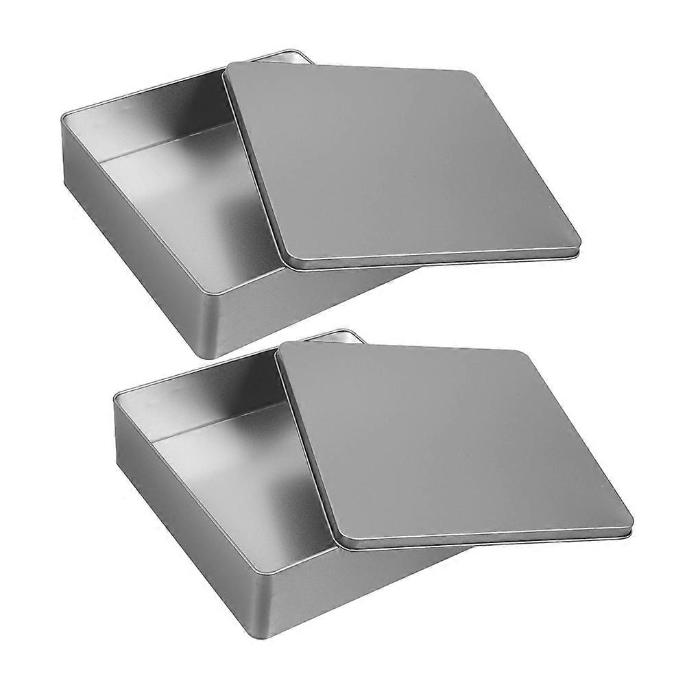 Large Capacity Metal Tin Storage Boxes with Lid Airtight Tinplate Containers for Cookies, Tea, Candies & Household Items Multipurpose Silver