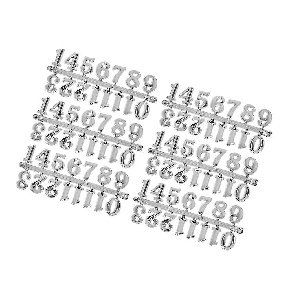 Diy Clock Numerals Home Decor Simple Design Smooth Lines Plastic 6 Sets