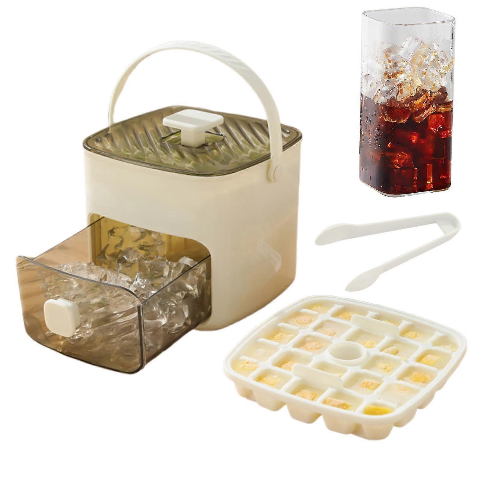 Freezer ice trays, cocktail ice molds, doublelayer portable cooler cube maker