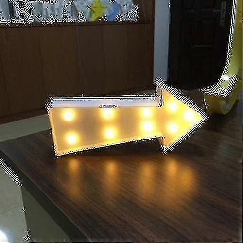 Creative Arrow Sign Shape Warm White Led Decoration Light