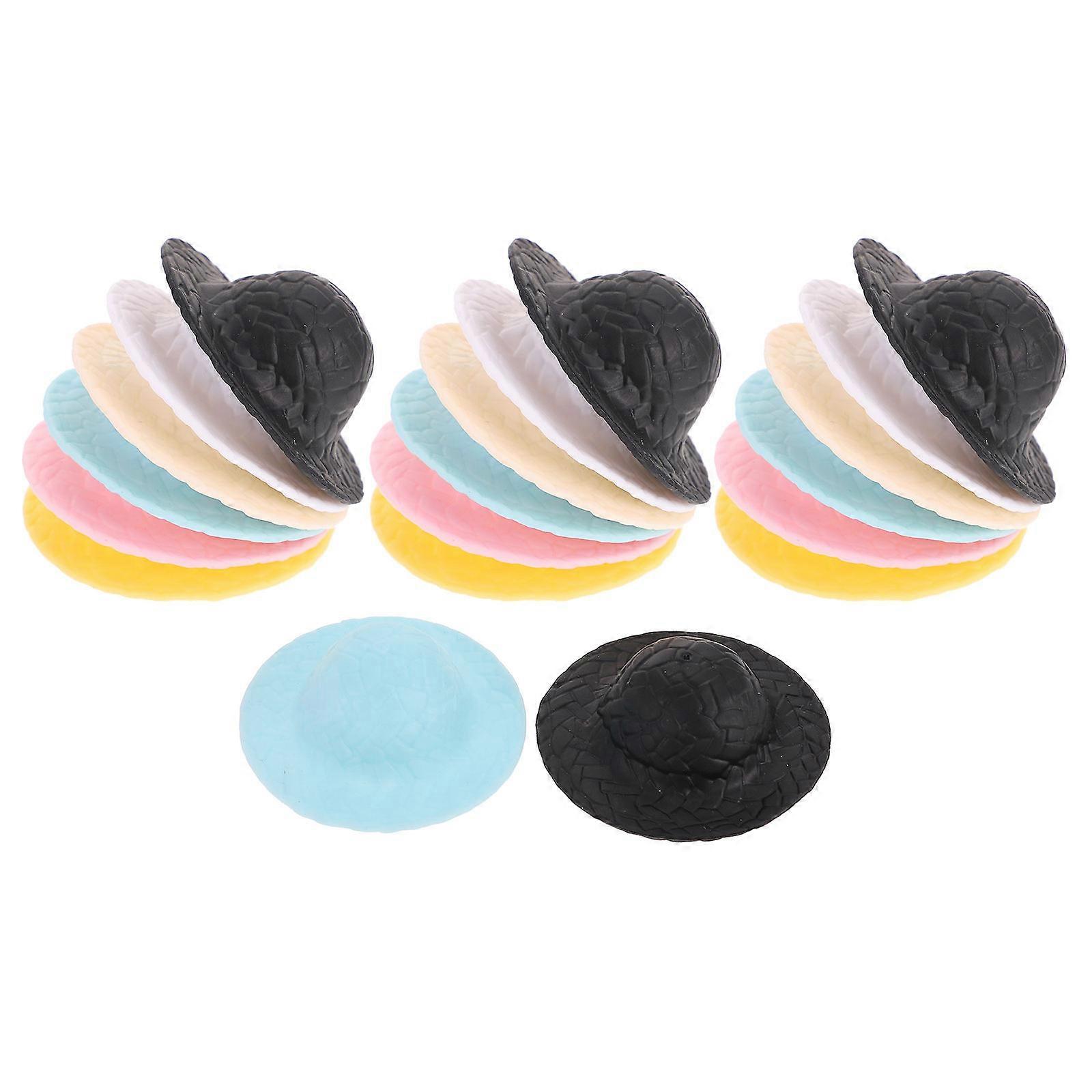 Mini Decorated Hat Tiny Hats Miniature Hats Home Decor present Giving Straw Style 20Set
