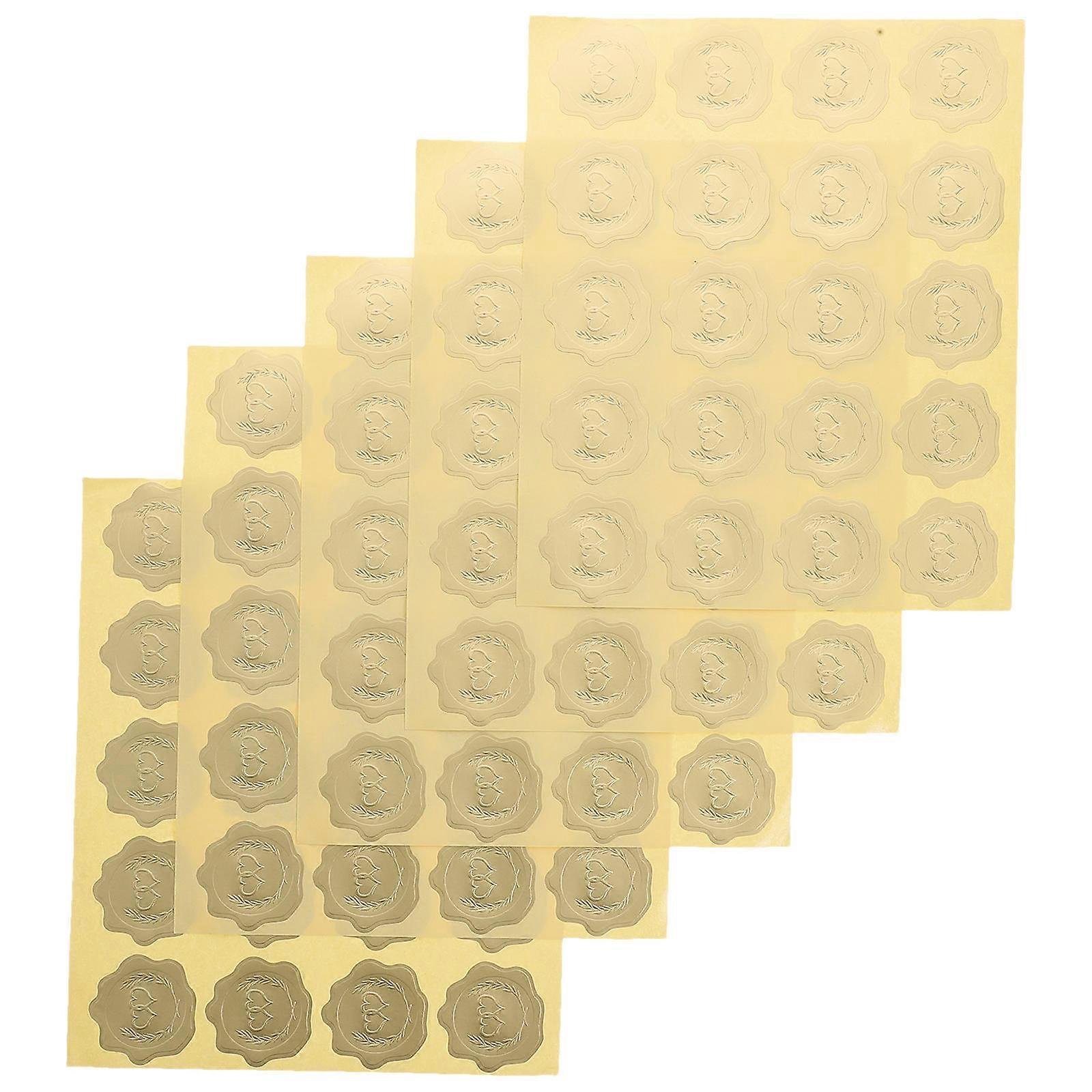 Certificate Seals Envelopes Seal Stickers Wedding Silver Delicate 100Stickers