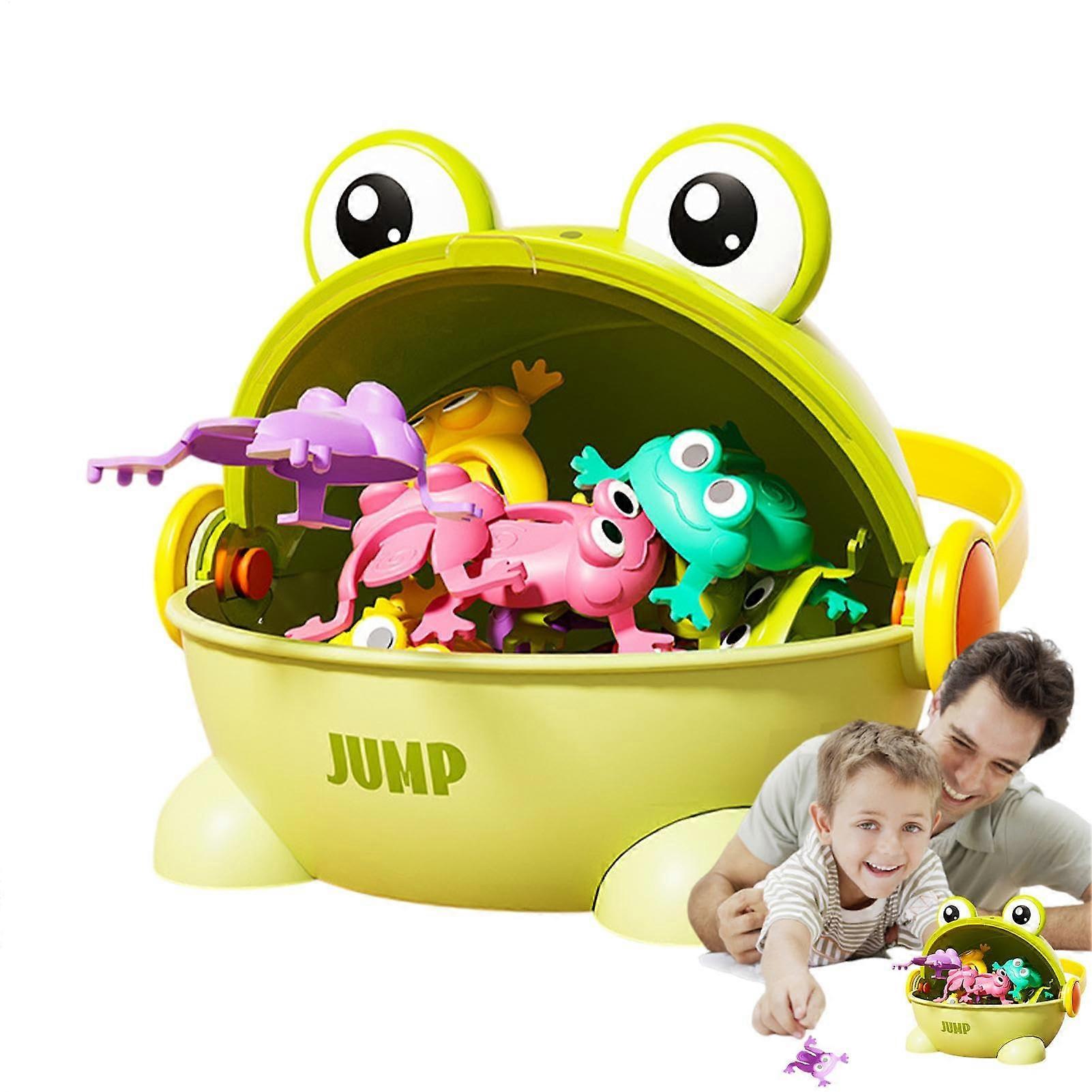 Springing finger toy, jumping frog toy Jumping toad toy puzzle toy for filling goody bags, including green