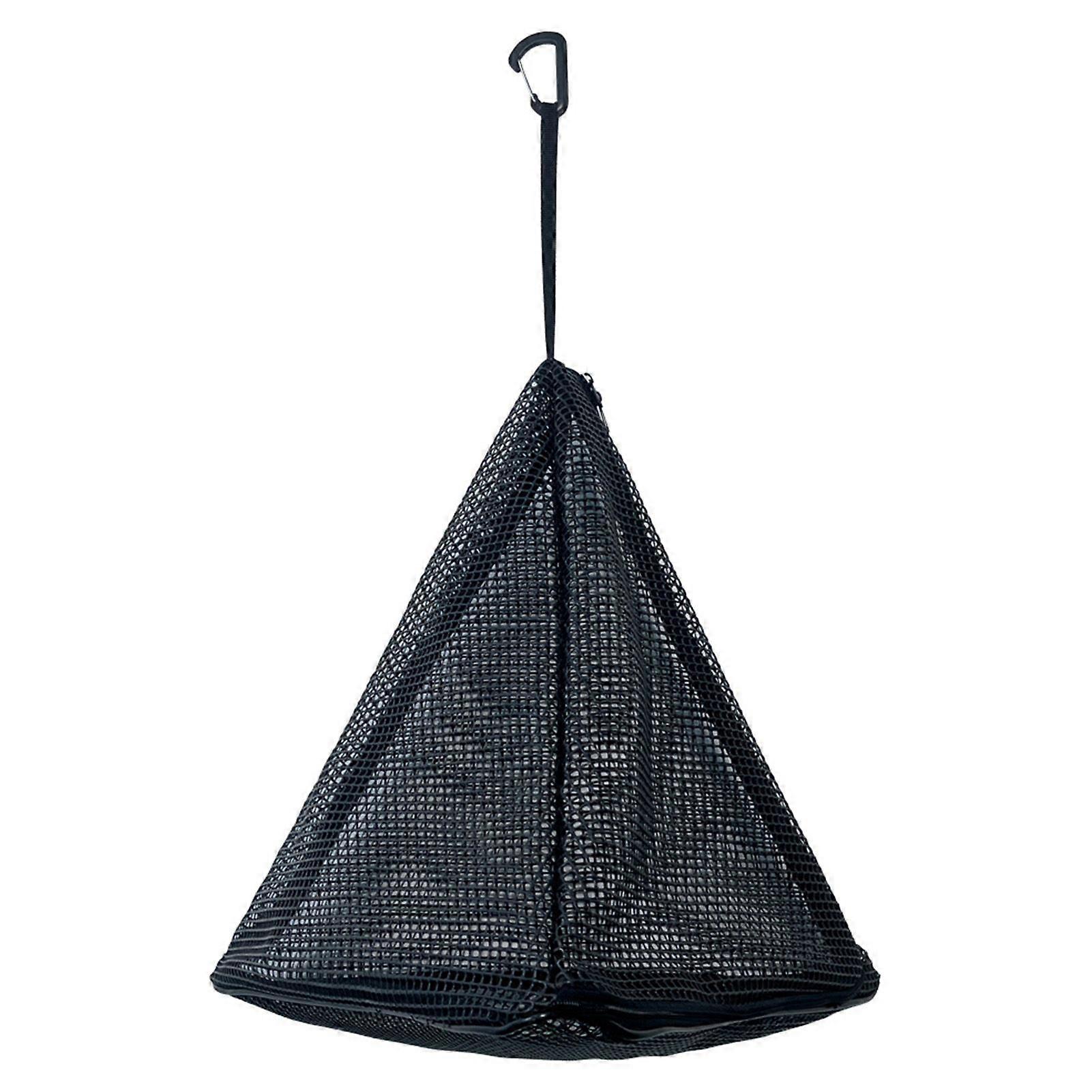 Outdoor Triangle Drying Net Camping Hanging Storage Rack Foldable PVC Organizer for Home Picnic BBQ L YMHC