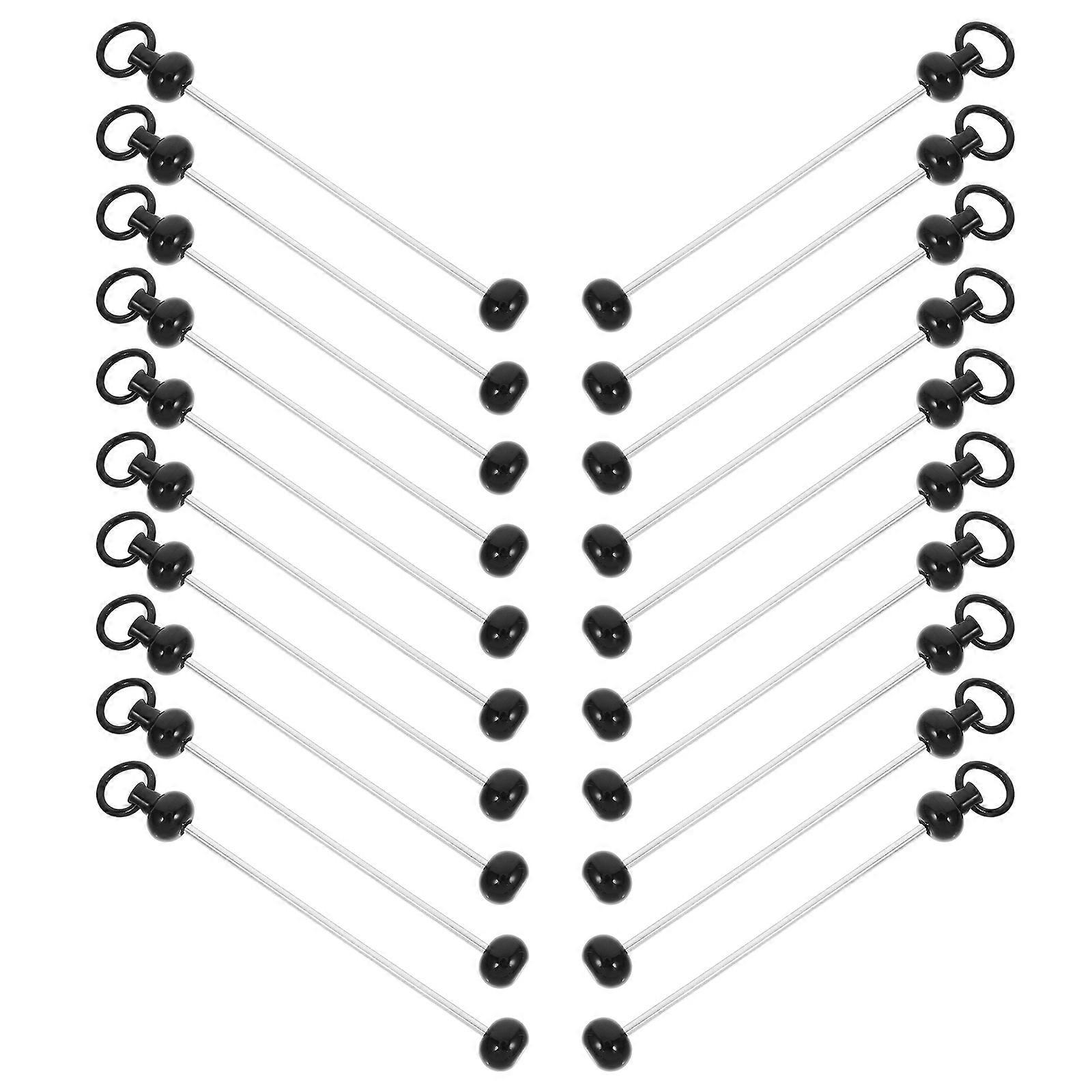 20pcs Beadable Key Rings for DIY Keychain Making – Metal Bar Included for Jewelry, Bag, and Pendant Crafting Projects