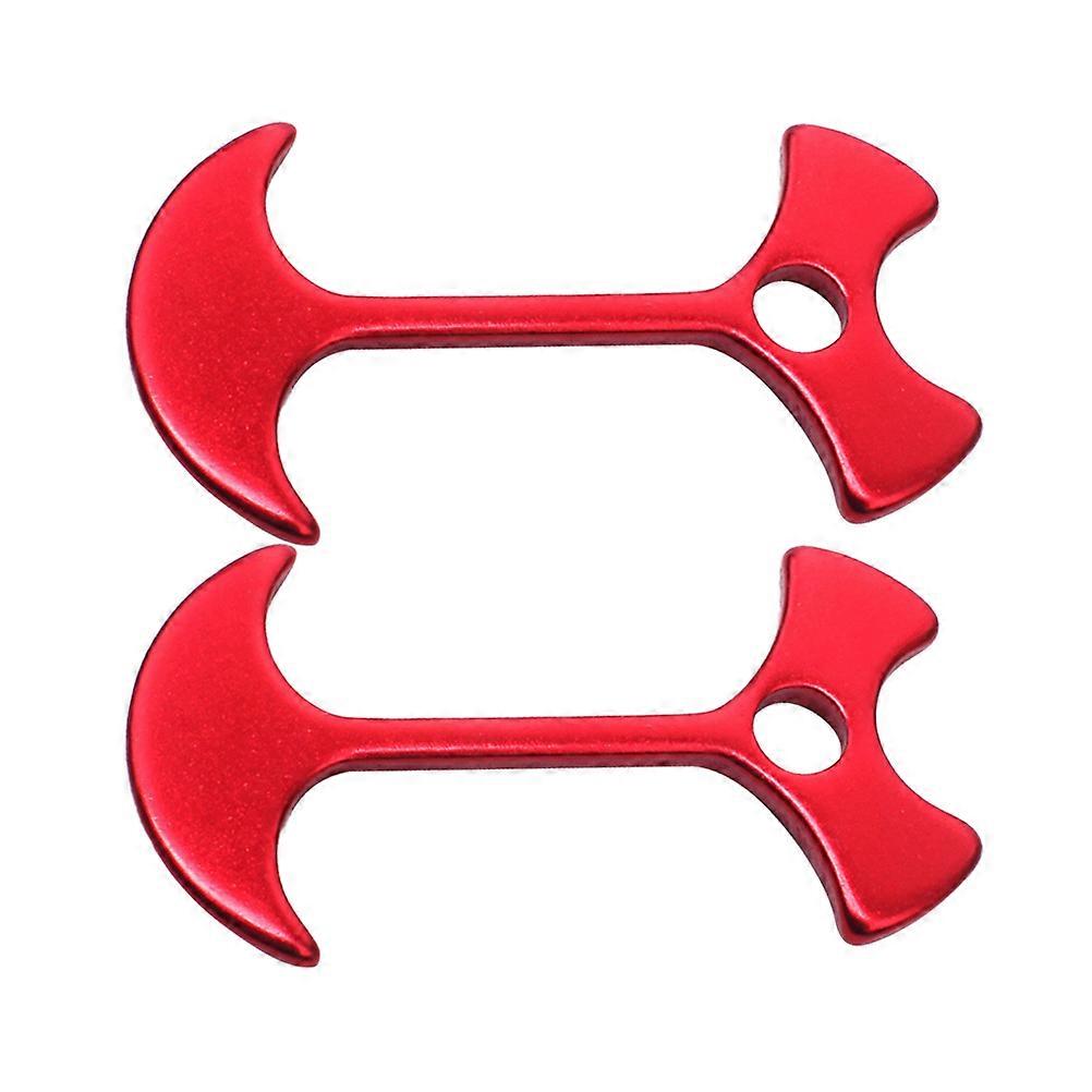 キャンプテントペグ魚の骨の形の野外活動耐久性のあるアルミニウム合金2個