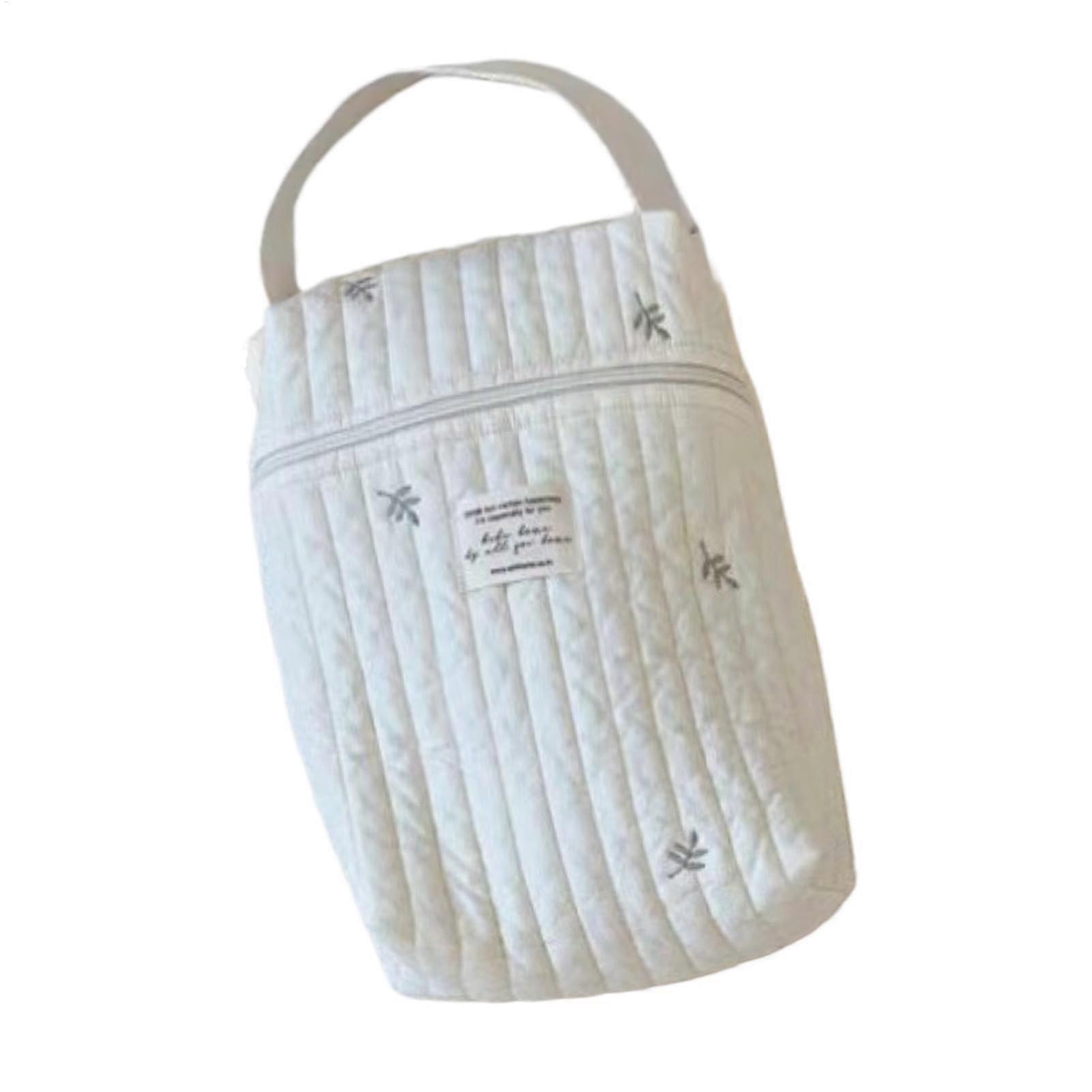 Diaper Bag Organizer with Zipper Pouches, Multifunctional Travel Nappy Storage Bag, Waterproof Diaper Organizer for Leaves