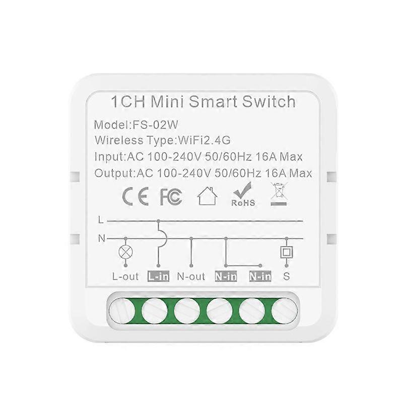 Smart Switch Voice Timer Switch FS-02W 1CH WiFi+Bluetooth 16A