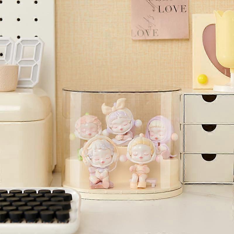 Doll Display Case Toy Storage Box Transparent Blind Box Organizer Stand Dustproof Protection Display Case for Action Figure/Toy/Collectibles (Ladder)