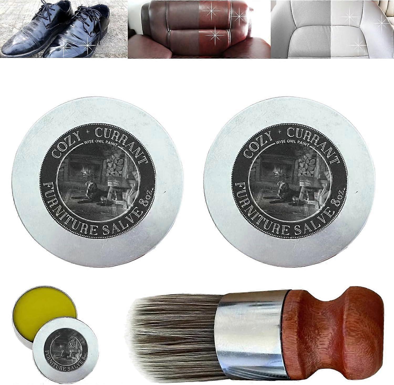 WiseOwl Möbelsalva för läder, Lädersalva för möbler (2 stycken)