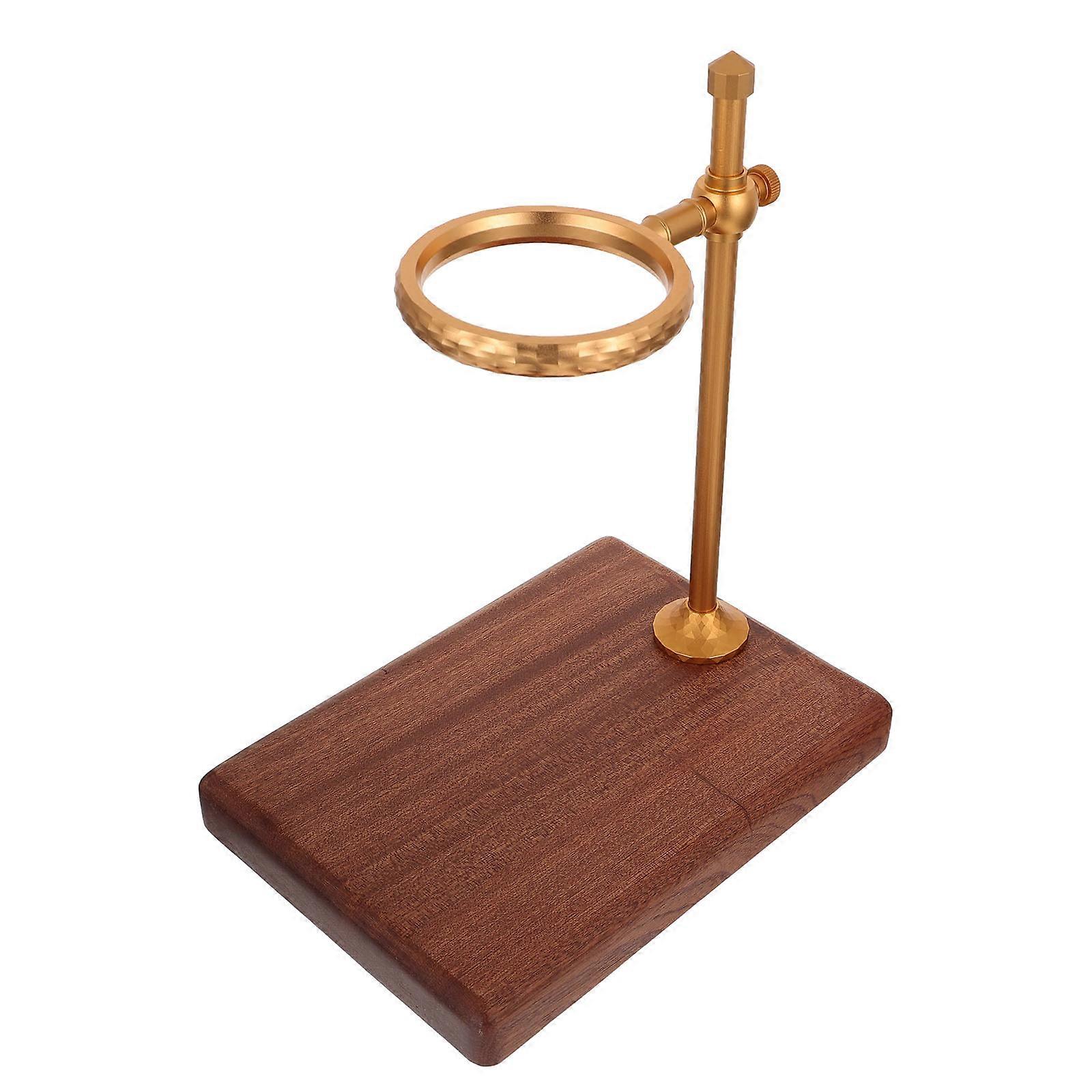 Brown Coffee Filter Rack with Adjustable Height and Non-Slip Design for Home Use Aluminum Alloy 1 Pc