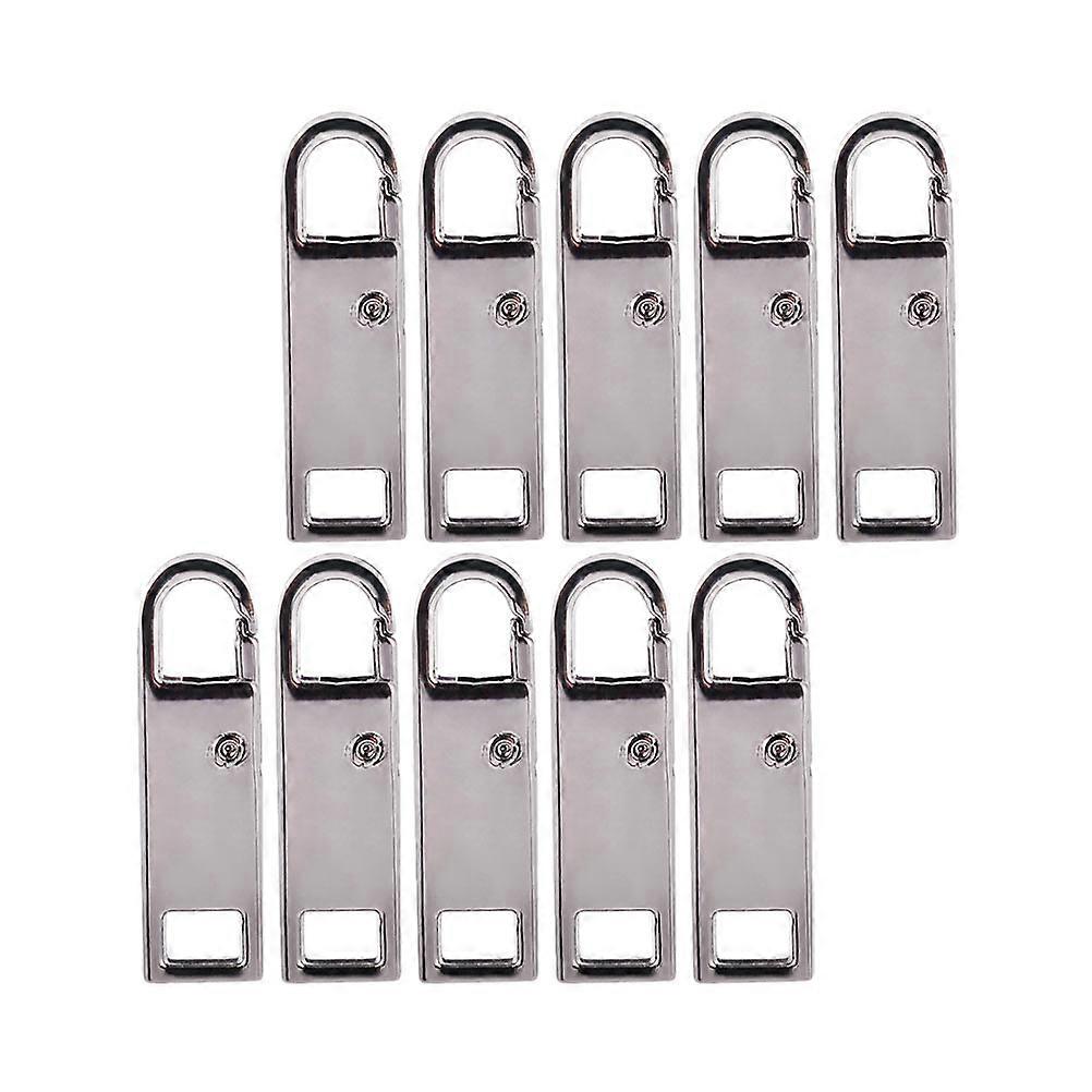 Purse Zipper Pull Replacement Rectangular Zinc Alloy Practical Diy Projects Sewing Tailor Crafts 10Pcs